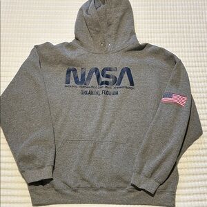 NASA Gray Hoodie for Men